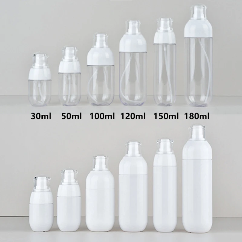 3PCS 30-180ml Empty Lotion Bottle Set PET Spray Bottle Portable Travel Empty Press Pump Dispenser Refillable Makeup Bottle Kit