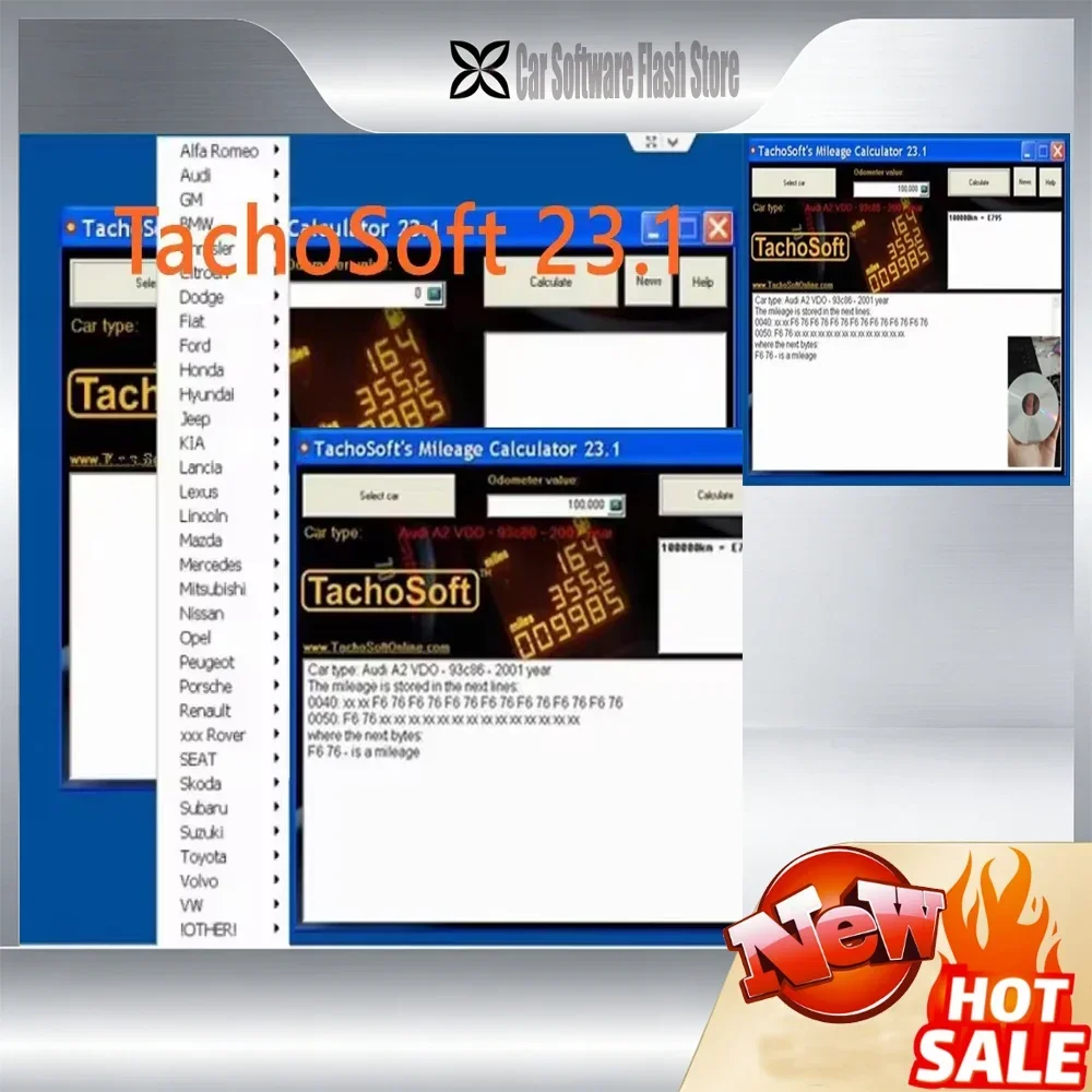 

TachoSoft Mileage Calculator 23.1 Digital Odometer Mileage Counter Calculation Software with License for Vehicle Tracking