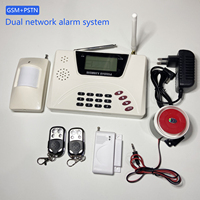 1Set Burglar Alarm Security System GSM PSTN Dual Network 433Mhz Wireless Remote Control PIR Motion Detector Door Open Sensor