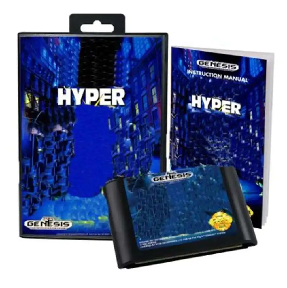 TMNT The Hyperstones Heisted with Box and Manual Cartridge for 16 bit Sega MD game card Megadrive Genesis system