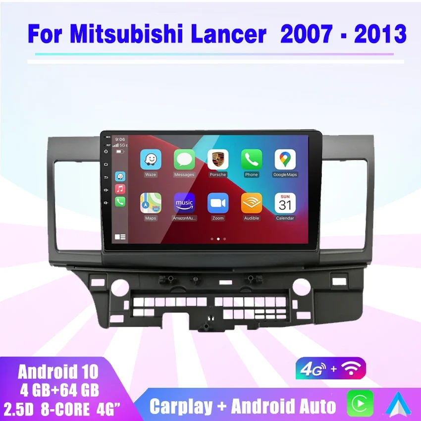 

2GB+32GB 2 din Android 10 car radio multimedia stereo player carplay Auto GPS navigation for Mitsubishi Lancer 2 2007 2008 -2013