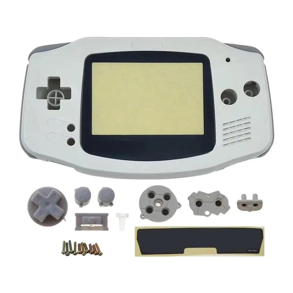 Klare Ersatzgehäuseabdeckung mit Tasten, maßgeschneidert für Game Boy GBA, Ersatzgehäuse-Kit, DIY-Gehäuse