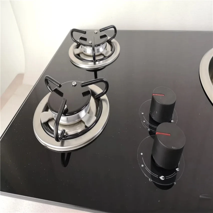 2 Buner Gas Stove Hob Sink Combo Tempered Glass 730*430*150mm RV Caravan GR-B215  boat accessories marine