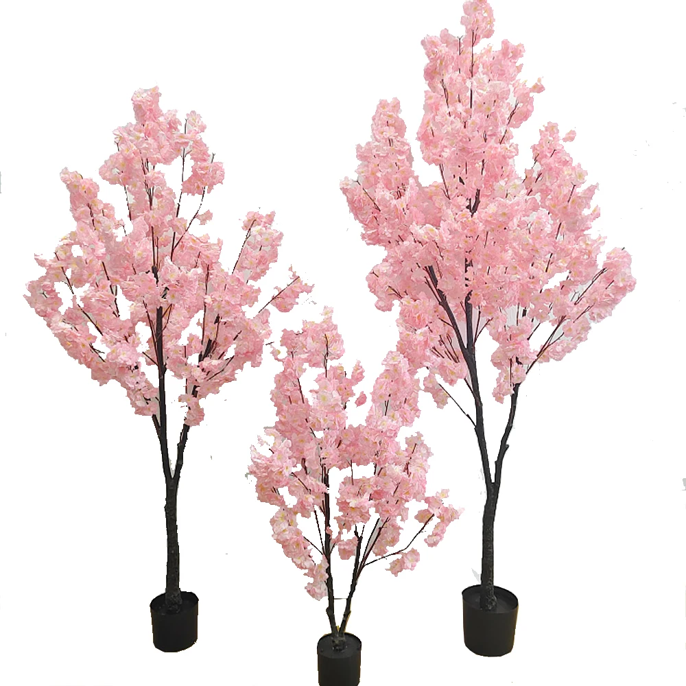 

Wedding Table Centerpiece Ornament Tree Silk Artificial Cherry Blossom Tree Artificial Plants Decoration