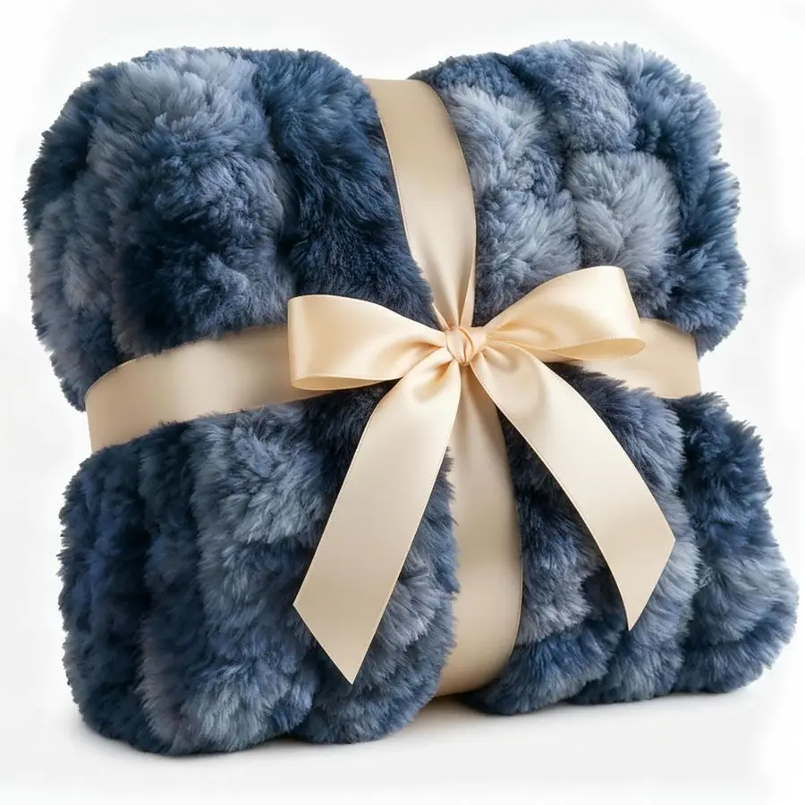 

Плед-покрывало из искусственного меха для дивана или кровати, плюшевый, очень толстый, из искусственного меха кролика, комфортный, теплый и дышащий.