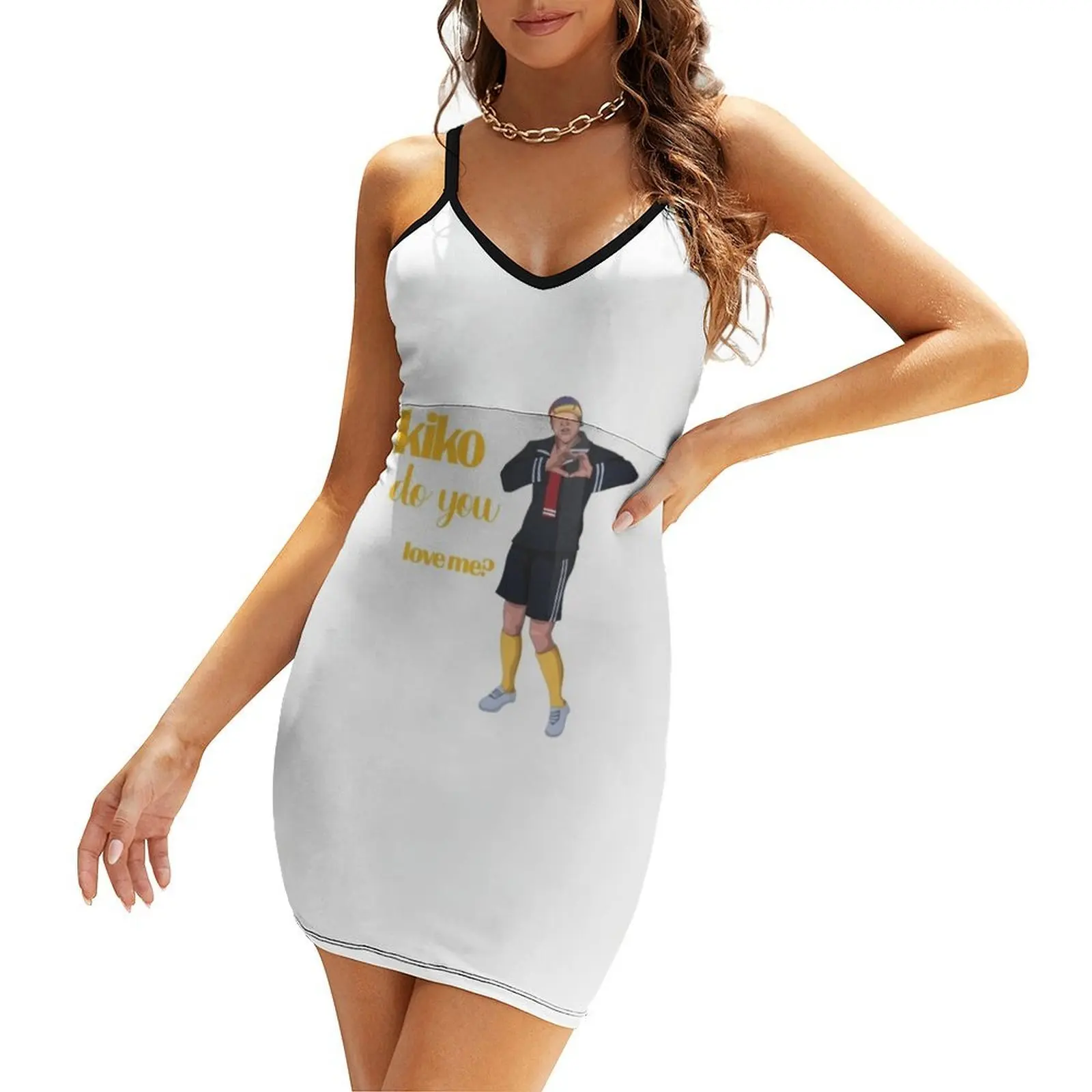 

Kiko Do You Love Me Sling Dress ladies dresses for women 2025 Woman clothing cute dress