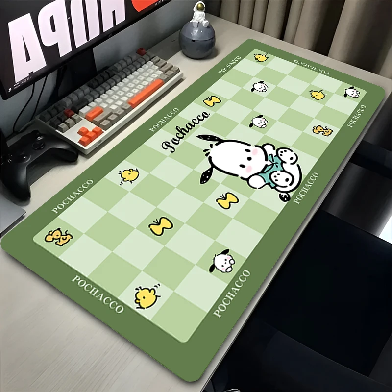 Kawaii grüne pflanzen mauspad laptop anime hund tastatur teppich pc pochacco gamer schrank mouse pad xxl mausepad hd erweiterte schreibtisch matte