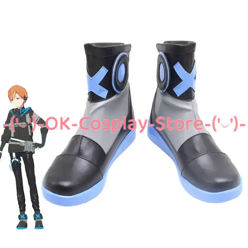 

Shinonome Akito Cosplay Shoes Game Project Sekai Colorful Stage PU Leather Shoes Halloween Party Boots Custom Made