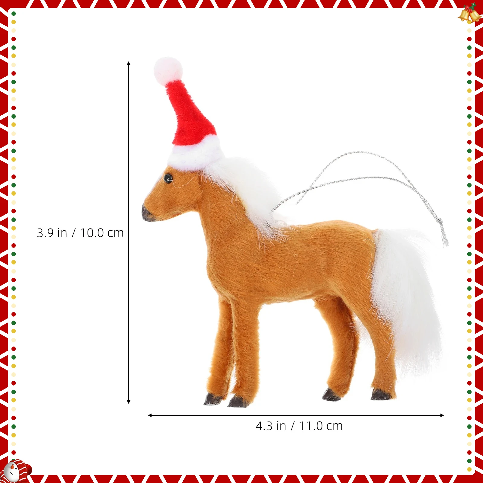 

1PC Xmas Decor Christmas Tree Ornaments Horse Hanging Ornaments Xmas Pendant Hanging Home Decors For Christmas Tree