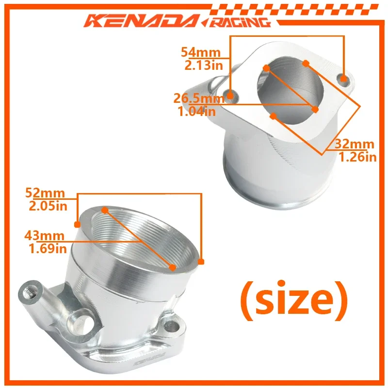 KENADA RACING CNC Throttle Body Intake Pipe For CBR 250 / 300 PCX160 LAED Giono