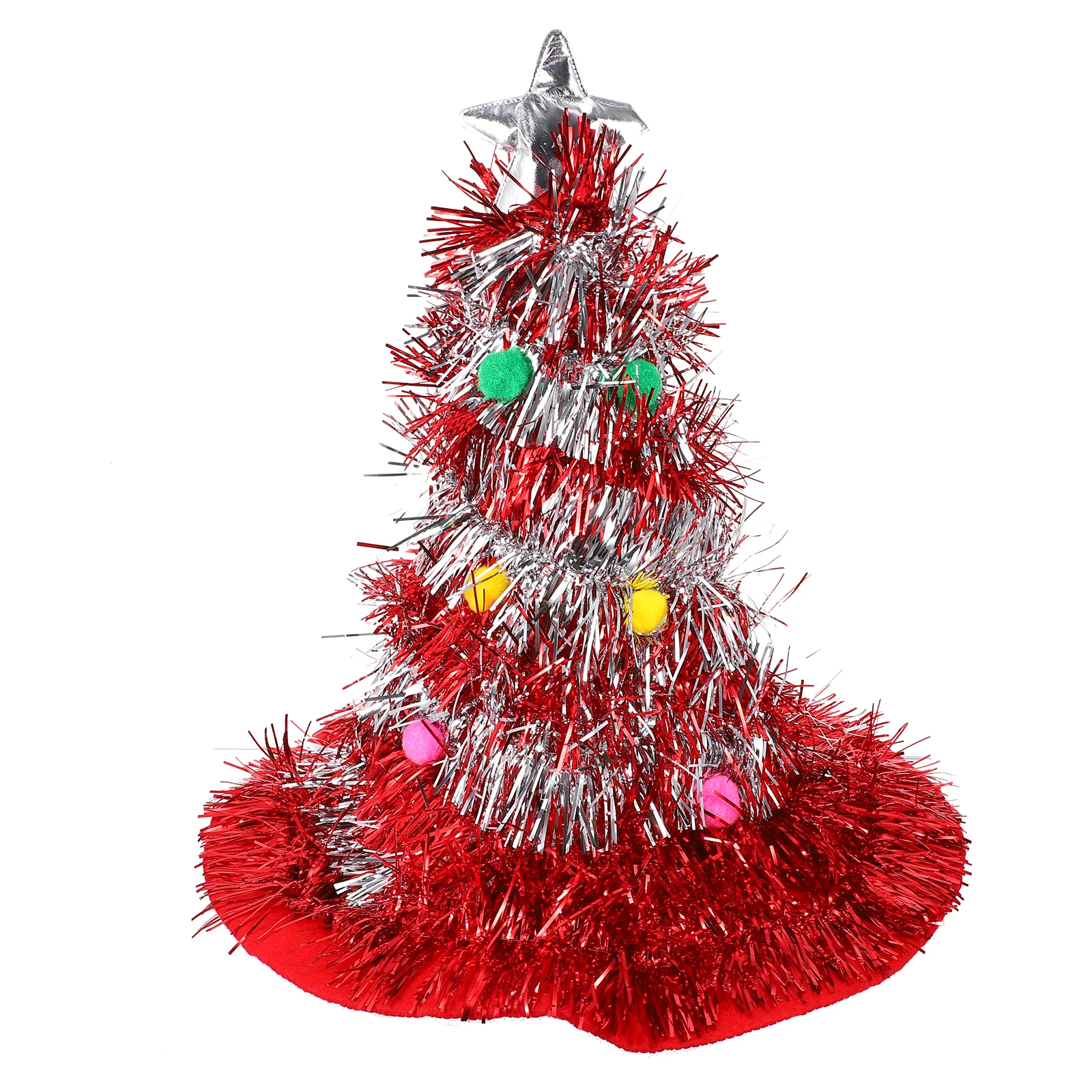 

Christmas Hats Kids Adults Non woven Aluminum Decorative Santa Hat Colorful Sequins Tree Shape Party Xmas Gift Festive Warm