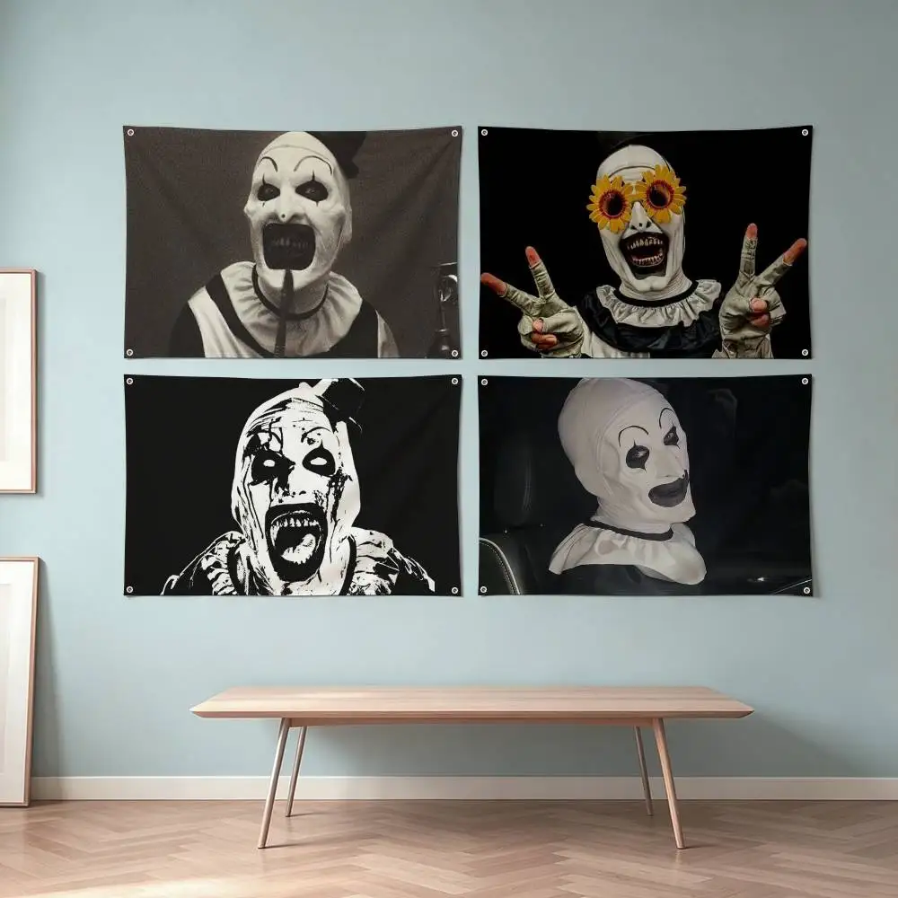 Horror Art the Clown-N Funny Flags Wall Hanging Tapestry Outdoor Garage Room Decorative flag Background Blanket