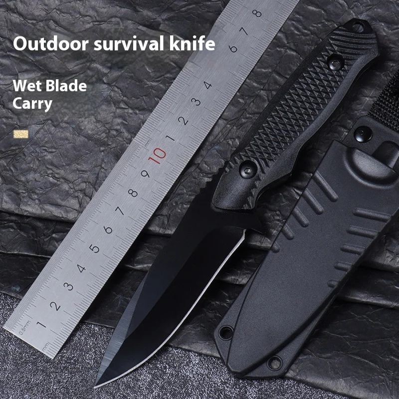 Portable EDC Fixed Blade Knife with Non-slip Handle, Multi-purpose Utility Knife for Kitchen, Camping, Hiking, Daily Use