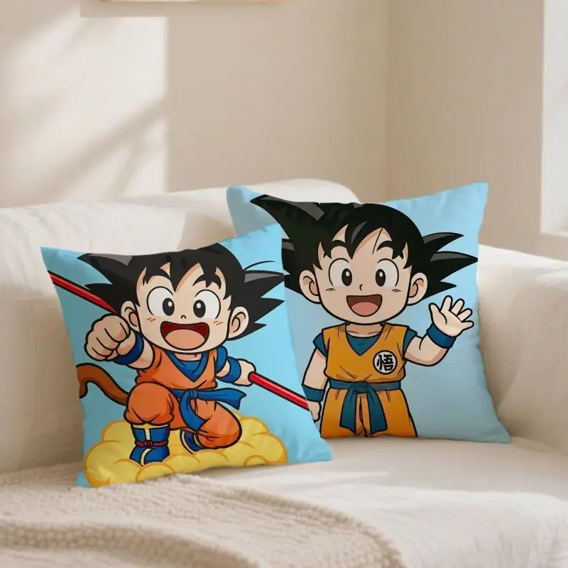 Dragon Ball Pillow Sofa Cushion Bed Pillow Office Chair Lumbar Cushion Cartoon Cute Pillow Son Goku Holiday Gift Pillow