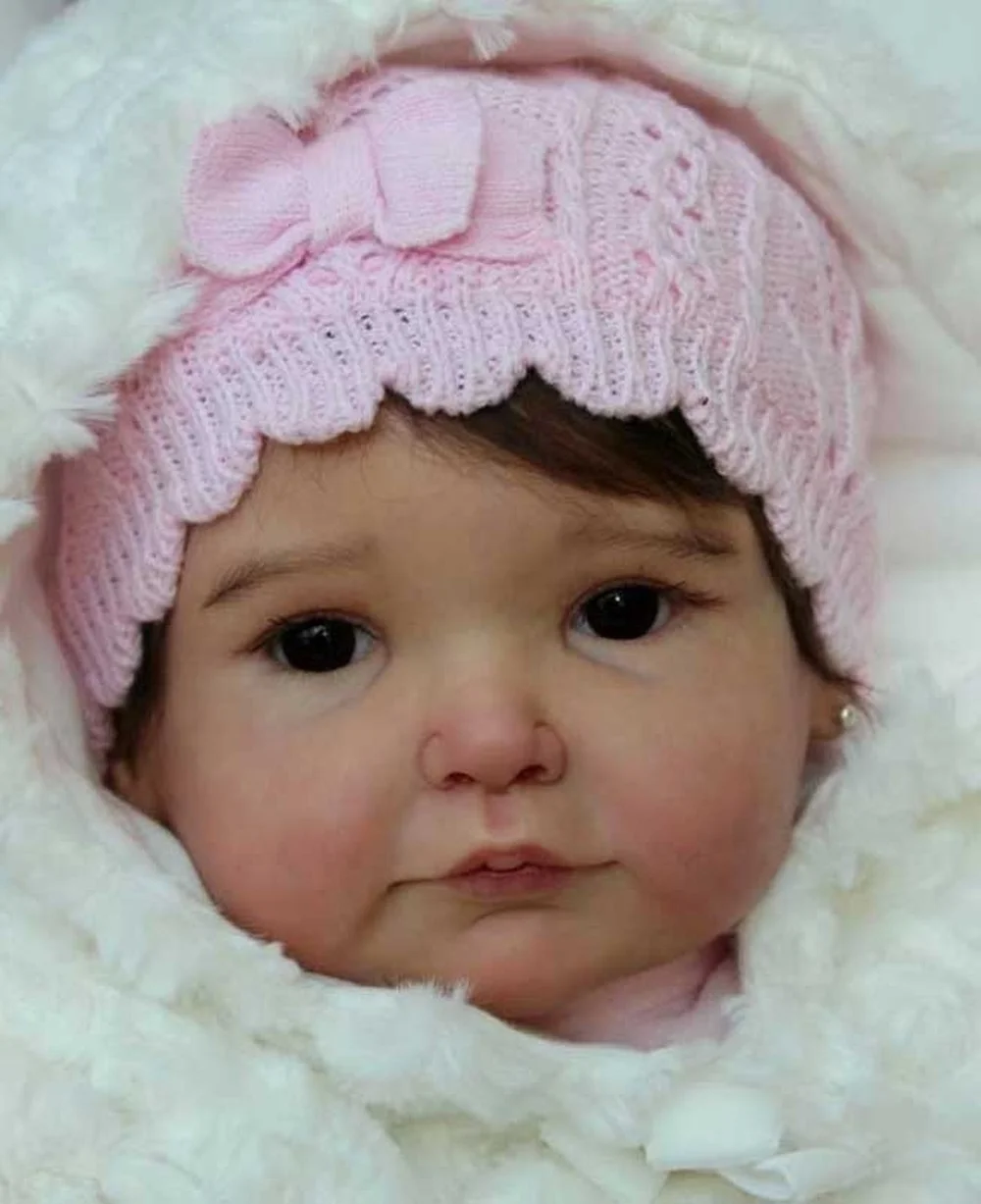 

22inch Unfinished Reborn Doll Kit SANNE Sweet Baby Soft Vinyl Fresh Color Unfinished Doll Parts with Body and Eyes Bebe Reborn