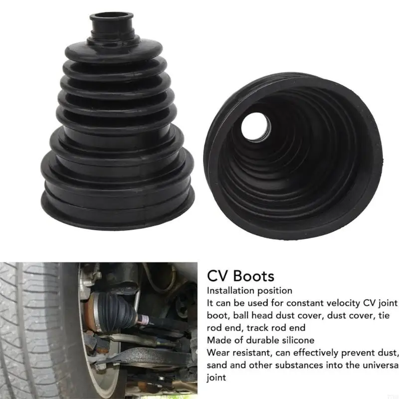 77HF 2-Pack Silicone CV Joint Boot with 4 Clamps -Flexible Dust Cover for - Image 3
