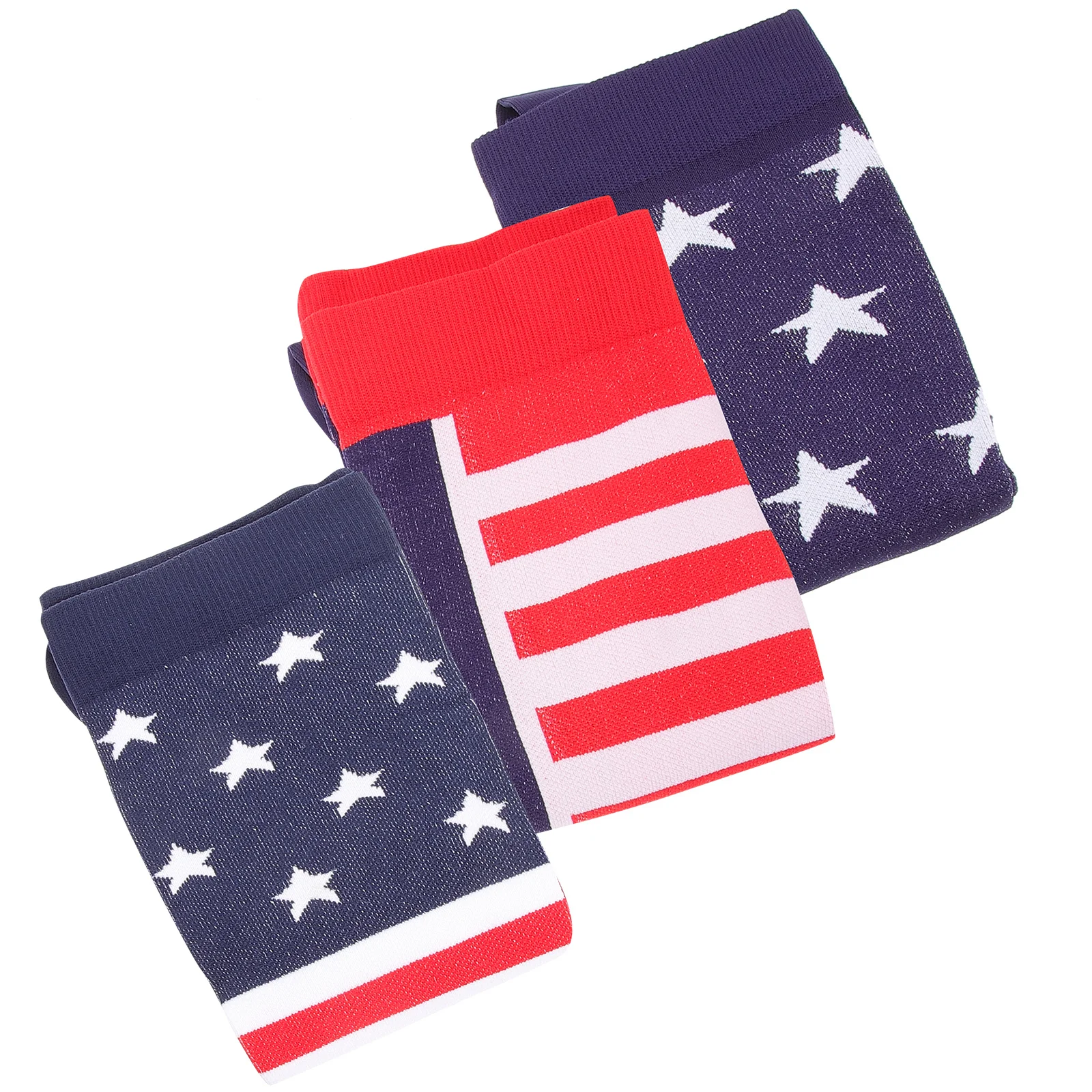 3Pairs العلم الأمريكي مطاطا جوارب طويلة جوارب رياضية للرجال النساء الدافئة طويلة أنبوب جورب يوم الاستقلال جوارب العلم الأمريكي #2