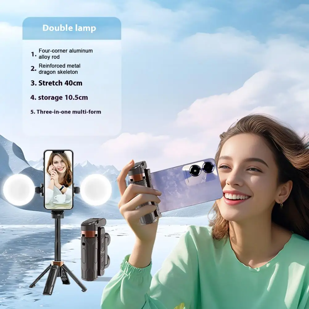 Ручная палка для селфи, портативная палка для селфи, штатив с пультом дистанционного управления Bluetooth для фотографий без помощи рук, видео, вращение на 360 градусов, телефон