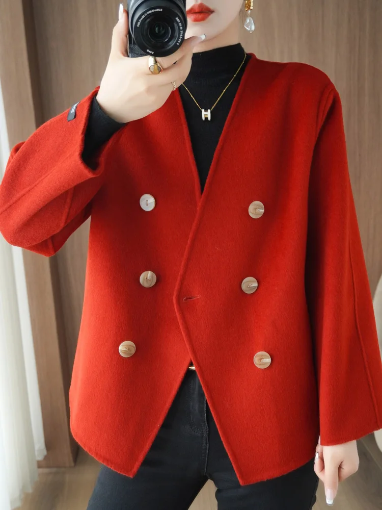 New Spring, Fall and Winter women's coats Wool coats 100% pure wool Stylish luxury tops in a variety of colors