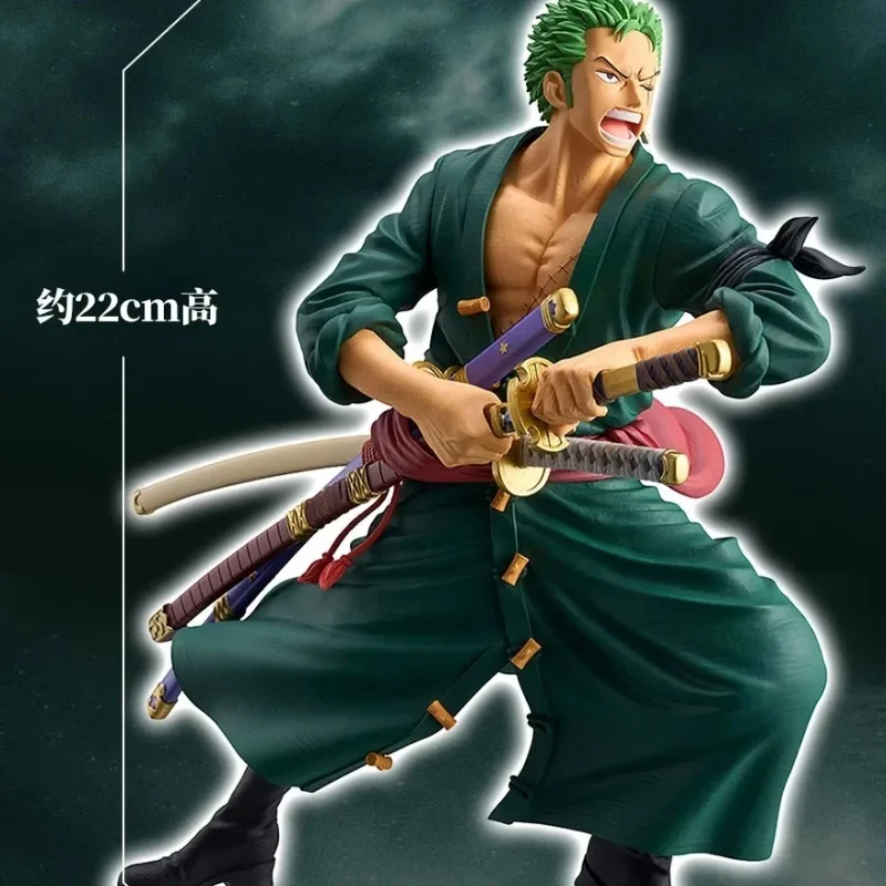 Original banpresto grandista uma peça roronoa zoro figura anime modelo genuíno caixa de brinquedo zoro anime figura modelo brinquedos