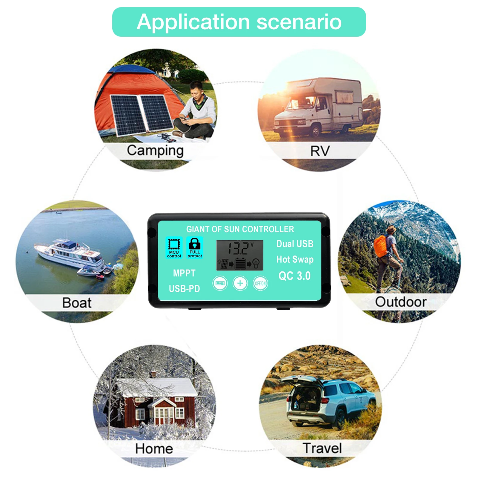 Regolatore di carica solare 24V 12V 10/regolatore di batteria del pannello solare muslimex doppio Display LCD USB 5V regolatore di carica solare