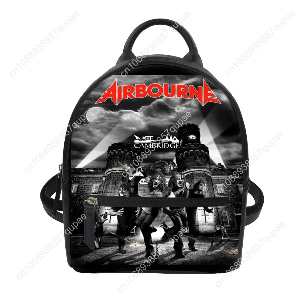 Airbourne Australian Rock band Custom Backpack Purse Carter Schoolbags Double Shoulder Bag Mini Daypack Leather Travel Bag
