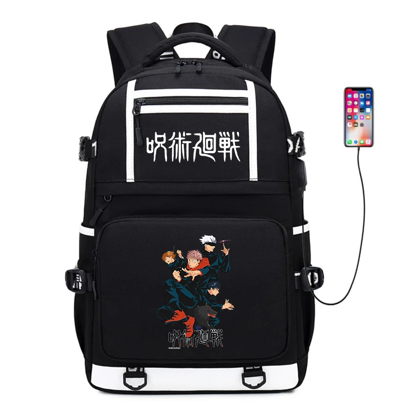 Jujutsu Kaisen printed backpack youth student schoolbag large capacity outdoor travel bag back to school gift