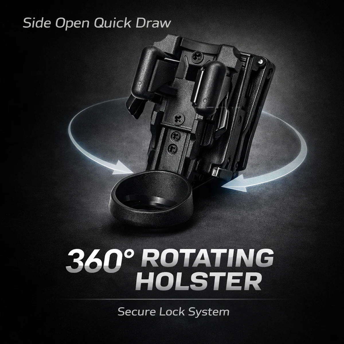 

Tactical 360° Rotating Pepper Spray Holster Side-Open Locking Case for NexTorch & Sabre Red MK3 Small Duty Belt Spray Holder