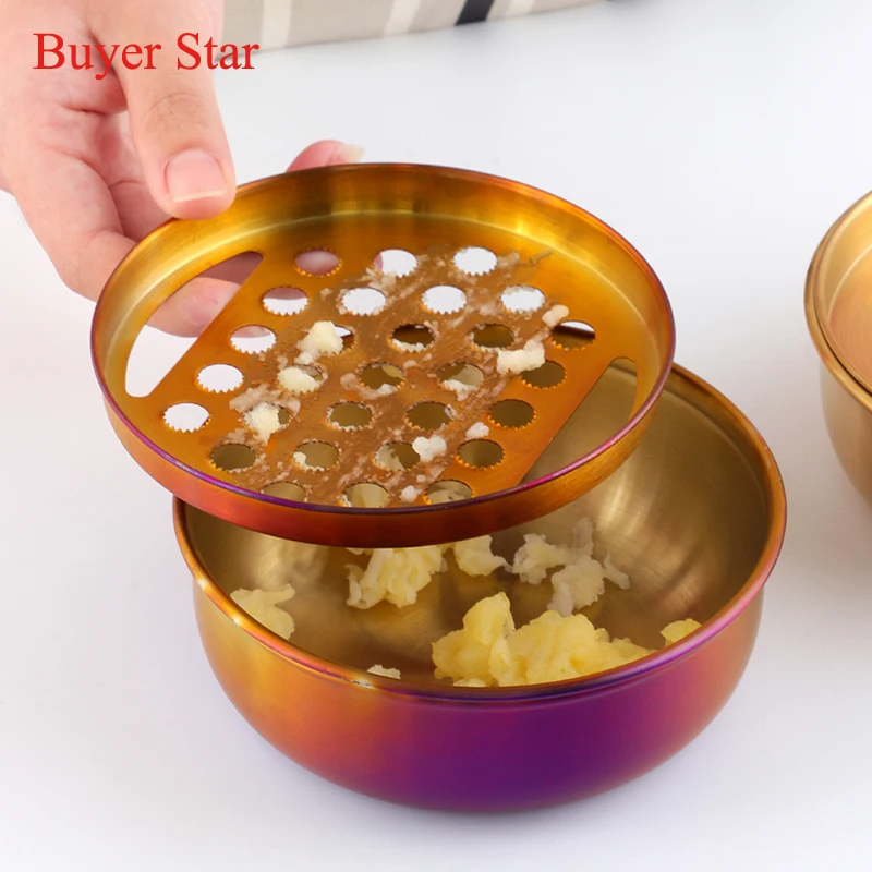 1pcs stainless steel Grinding bowl for kids eating Handmade Food Processor Feeding Bowl metal Baby Food Mills Food Grind Maker