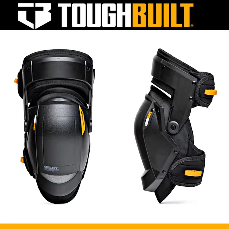 TOUGHBUILT TBL-KP-G3 GelFit Thigh Support Hard Shell Knee Pads  Breathable Adjustable Wear Resistant Knee Pads