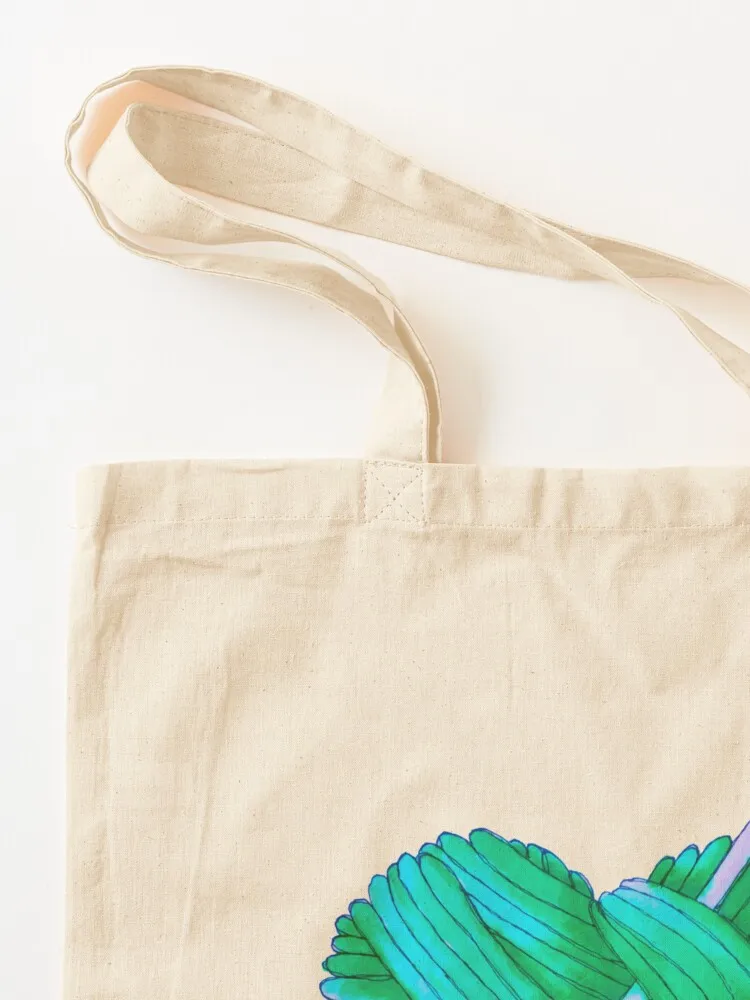 Cute Heart Ball of Yarn and Crochet Hook in Teal Green Blue Tote Bag canvas tote bag tote bags men Reusable bags