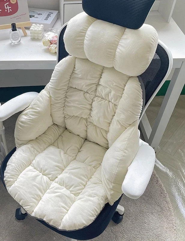 

Seat cushion and backrest integrated office seat cushion chair cushion waist rest winter heating artifact