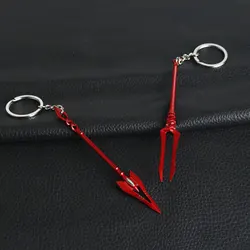12cm Spear of Cassius Neon Genesis EVA Weapon Keychain Evangelion-06 Cosplay Anime Katsuragi Misato Cross Pendant Key rings