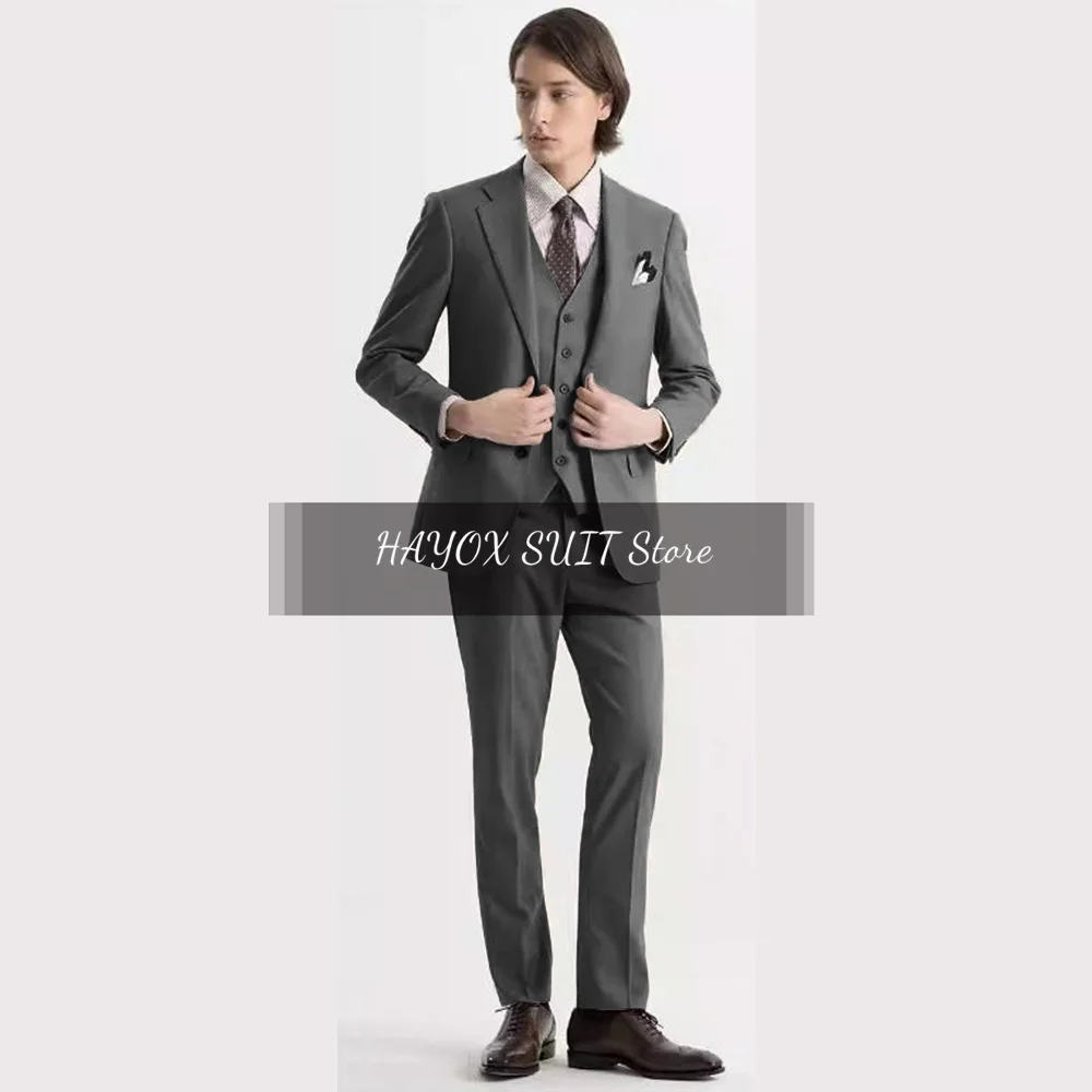 Elegant Man Suit Full Men's Suits Groom Dress Casual Commuting Slim Fit Design Three Piece Suit Men Black Suits for Wedding 2023