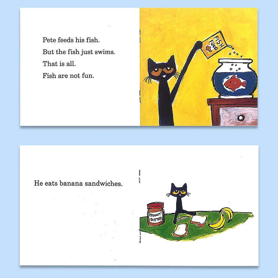 Pete the Cat Phonics 12 Books Set I Can Read Children Phonics Picture Books Kids Early Learning English Story Reading Book