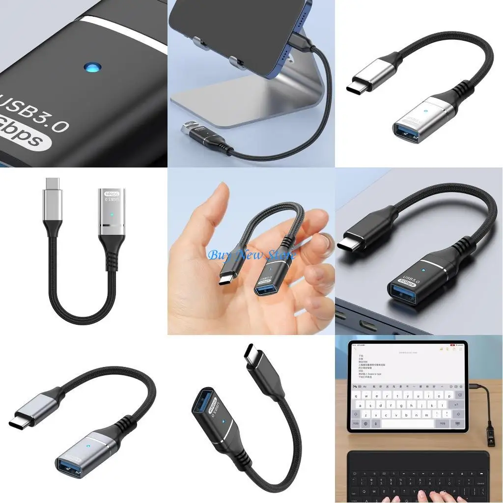 

20CE Fast Speed USB to USB C OTG Cable Aluminum Housing Nylon Braided Design