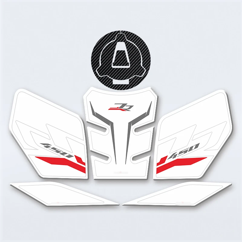 ل KOVE 450RR 450 RR 450-RR دراجة نارية مكافحة زلة خزان وسادة وسادة مطاطية الجانب الغاز قبضة الركبة ملصق حامي ملصق مائي اكسسوارات #5