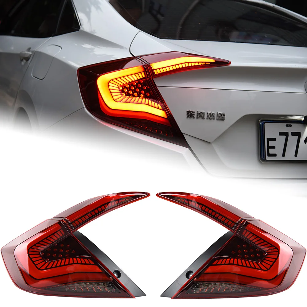 Car Lights for Honda Civic X Led Tail Lamp 2014-2019 Sedan Tail Light Dynamic Signal Rear Fog Reverse Automotive Accessories