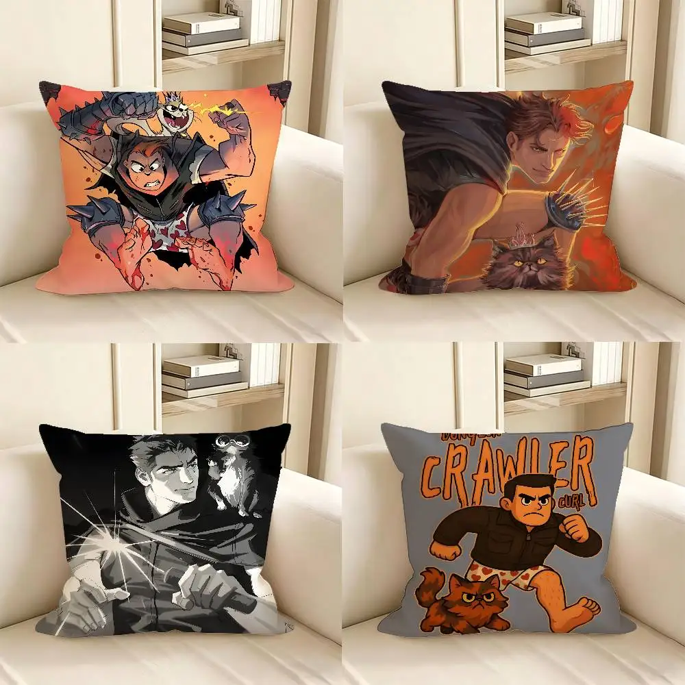 1pc For D-Dungeon Crawler Carl Pillow Case Fashion Square Pillowcase Bedroom Sofa Room Ins Decoration Leisure