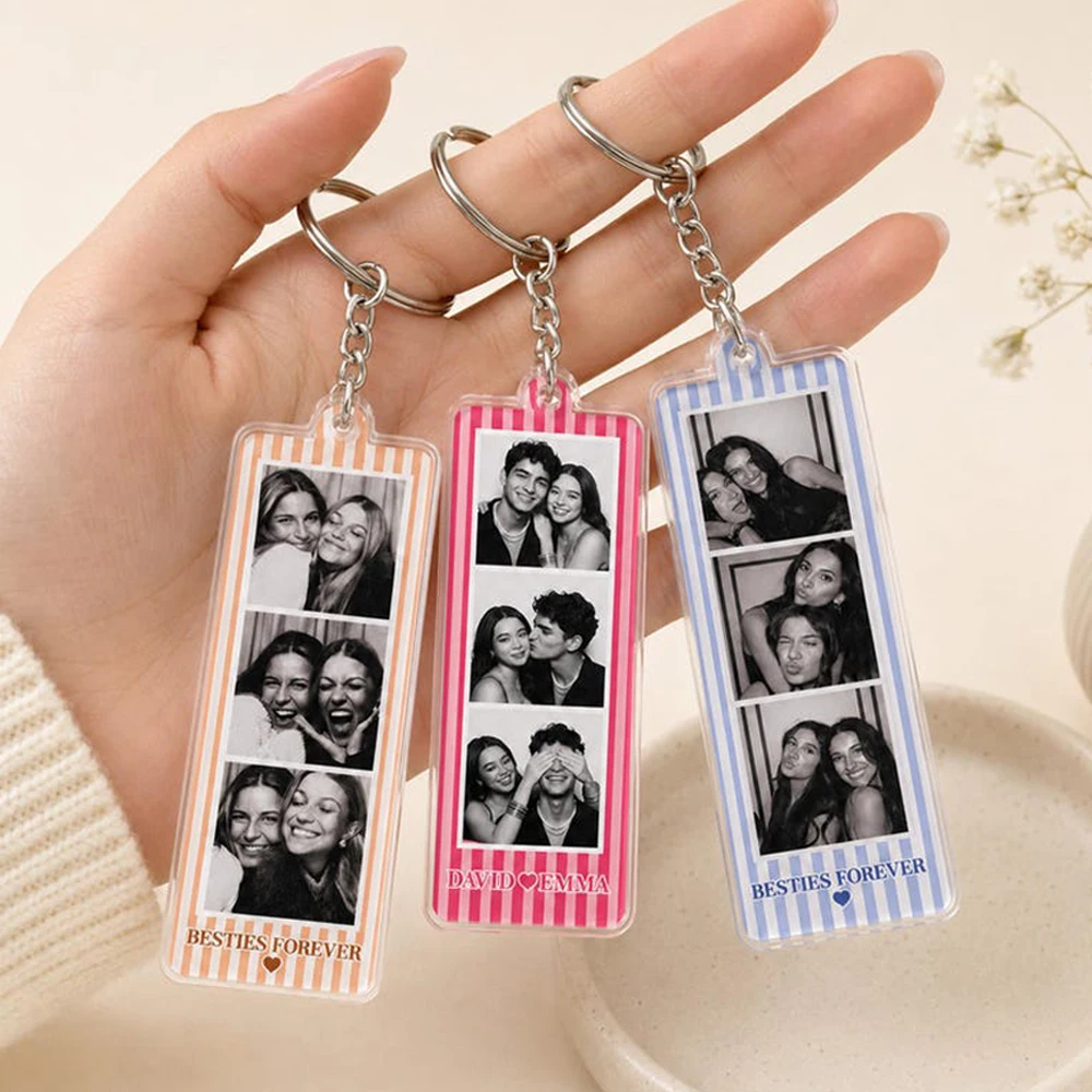 Personalized Photos Custom Keychain Couple Family Photo Custom Acrylic Keychain Couple Gift Anniversary Gifts Family Gifts