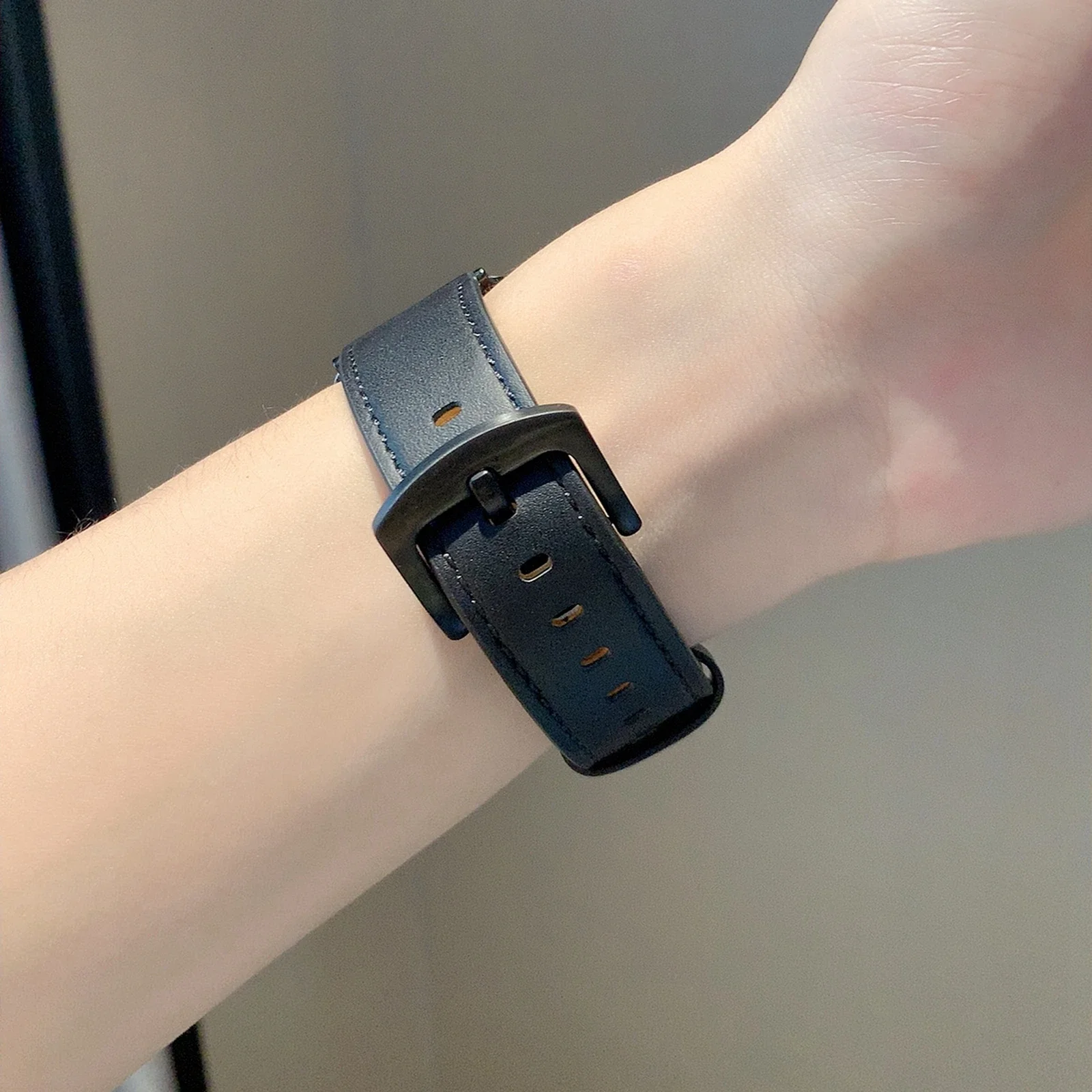 متفوقة حلقة جلدية ل سوار ساعة يد آبل النساء سلسلة الترا 10/9/8/7/6 38 مللي متر 40 مللي متر 41 مللي متر 42 مللي متر 44 مللي متر 45 مللي متر 46 مللي متر حزام