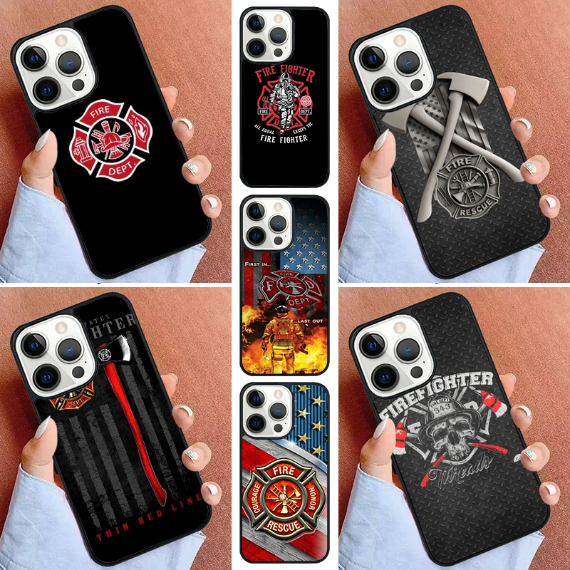 Rescue Fire Dept Phone Case For iPhone 16 15 14 Pro 11 13 12 Mini Max SE 2020 6 7 8 Plus Cover Capa