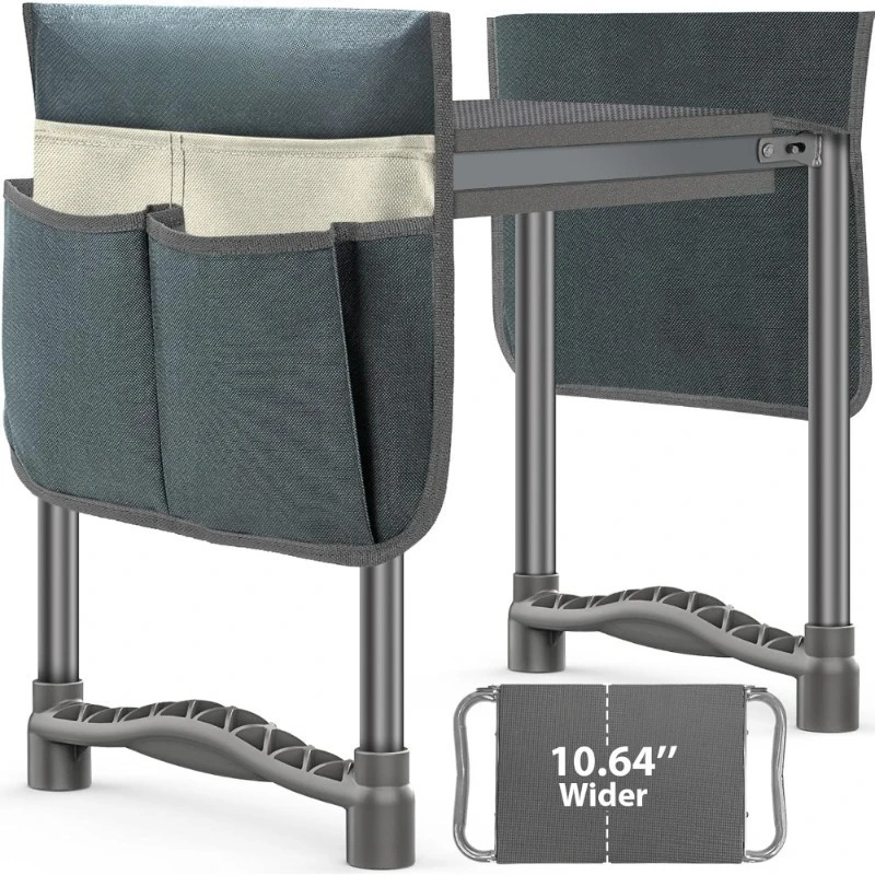 

Садовый стул-скамейка с мягким ковриком для коленопреклонения, 2 больших кармана для инструментов, складной табурет, подарки для садоводов (женщин и мужчин)