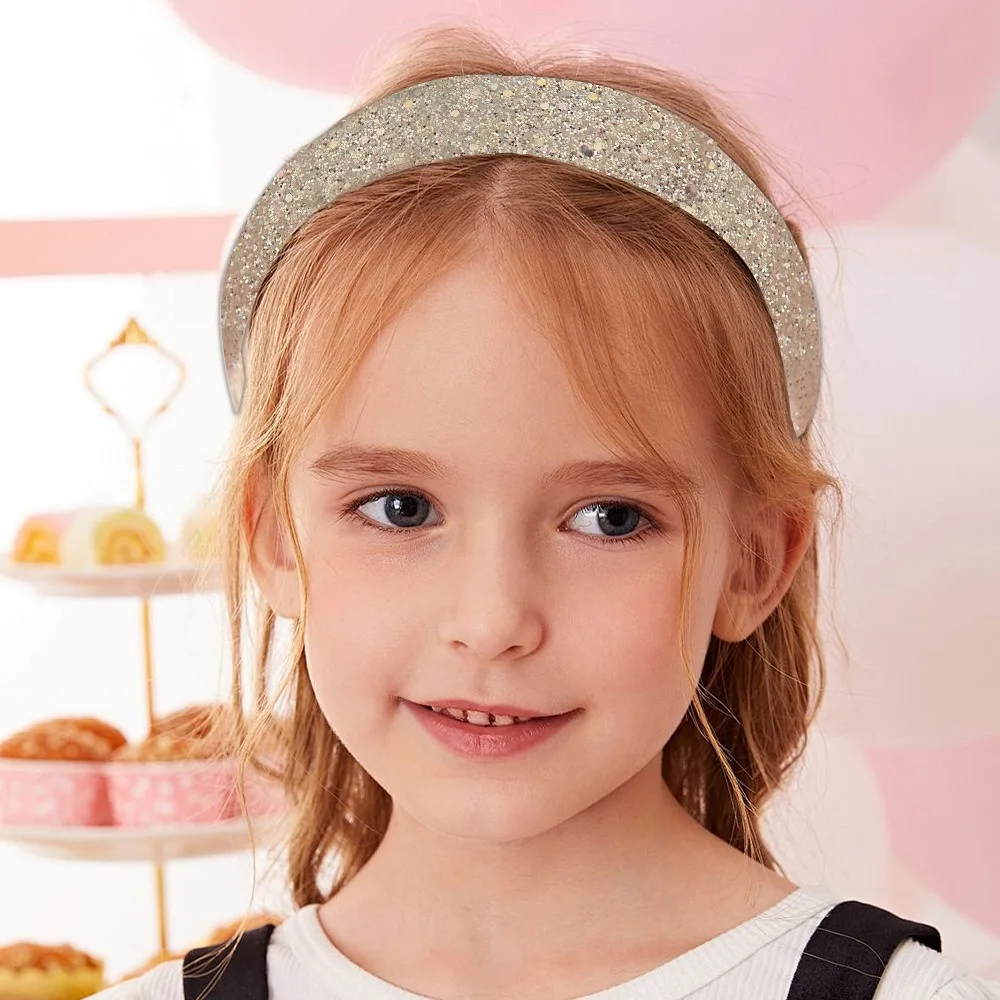 Children Girls Colorful Star Rhinestone Sponge Hairband Wide-brimmed Headband Adult Hair Accessories Hair Jewley