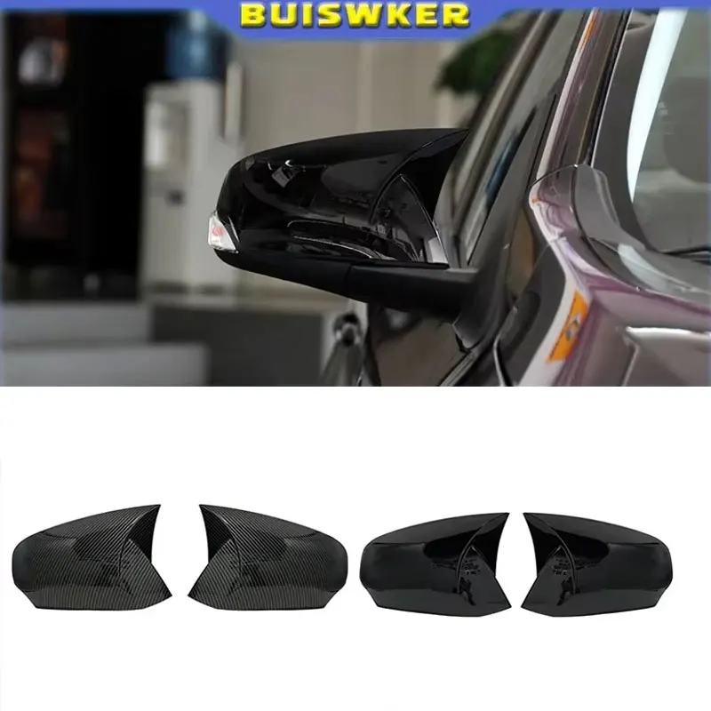

For Renault Fluence 2011-2015 Car Rearview Side Mirror Cover Wing Cap Sticker Exterior Door Rear View Case Trim Carbon Fiber