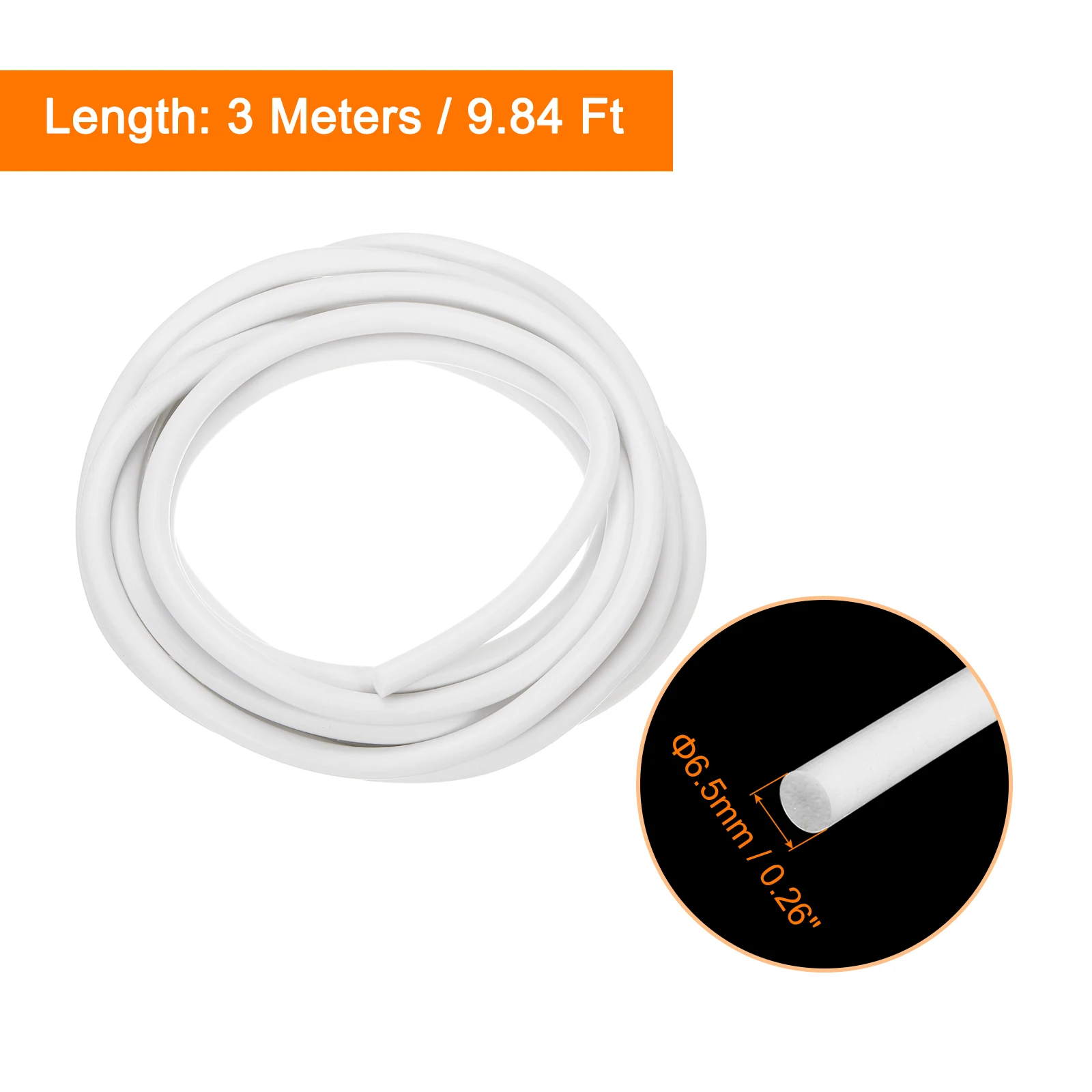 1-8Meters White Silicone Foam Seal Strip 4.5-12mm Dia Sponge Rubber Weather Seal Strip Round Rubber Cord Solid for Machinery