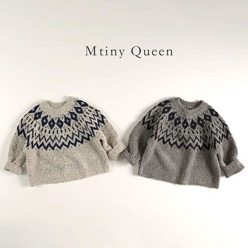 

Winter children's sweaters, 2-6 years old boys' autumn knitted sweaters long-sleeved clothes, baby sweaters, children's tops