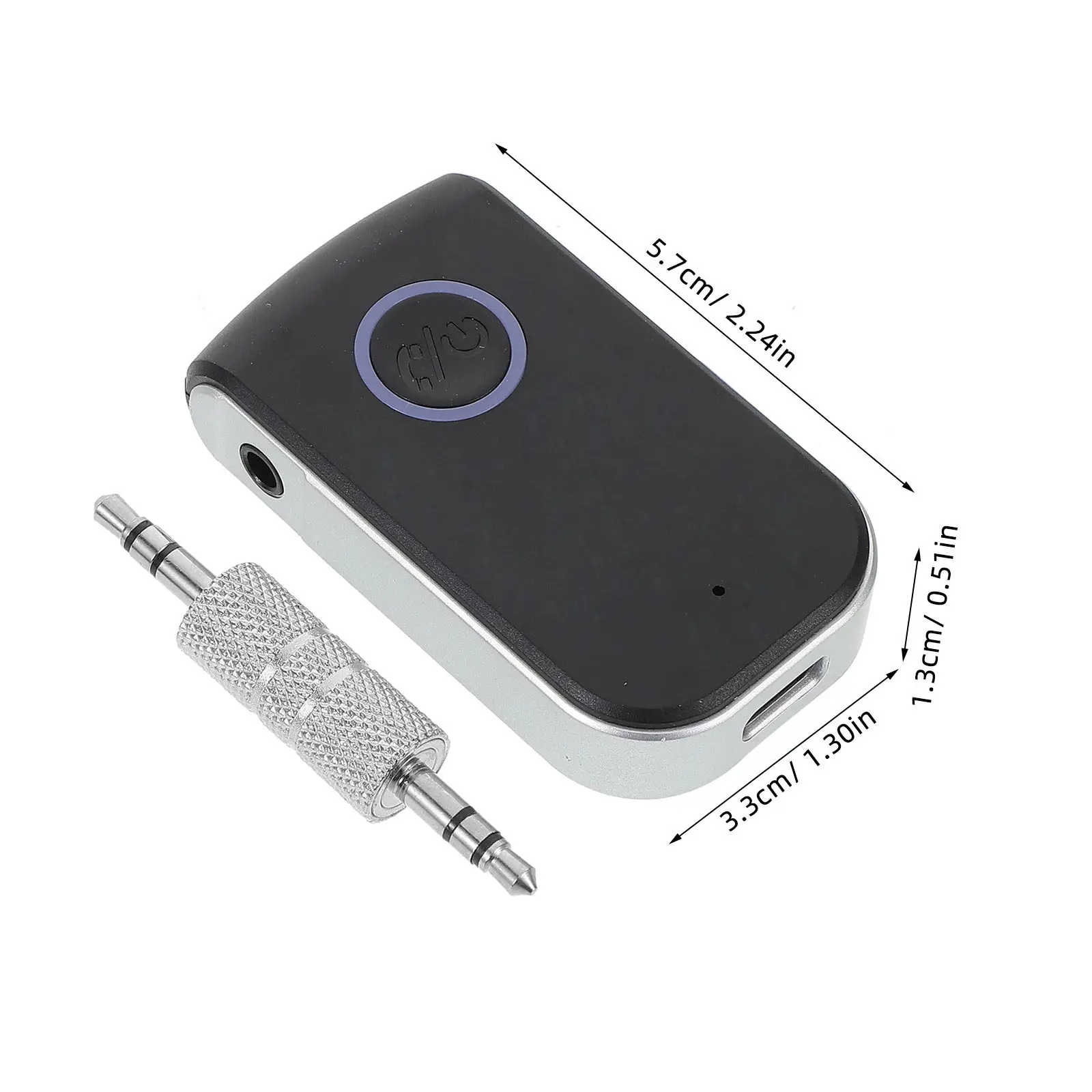 Wireless Car Audio Receiver Compact Adapter Handsfree Stable Connection for Stereo Home Wireless Music