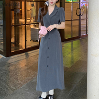 Women Sets Short-sleeved Blazer Midi Skirt Two-piece Temper Chic Korean Fashion Summer Design Popular Gentle Classy Daily Female