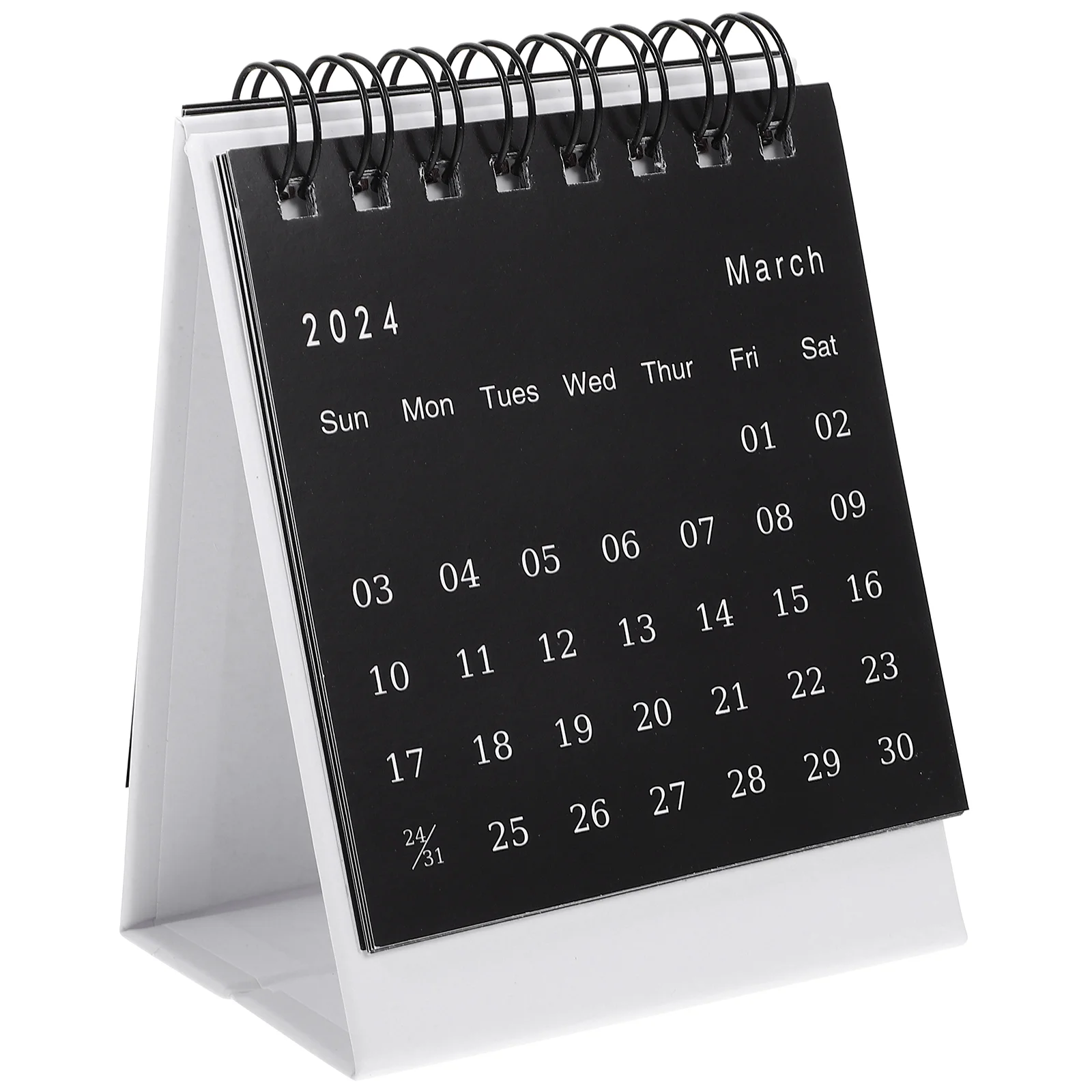 

2024 Mini Desk Calendar Miniature 2023-2024 Standing Flip Desktop Small Table for